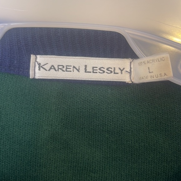 Vintage Karen Lessly Button Up Cardigan Women’s Size Large - Picture 3 of 6